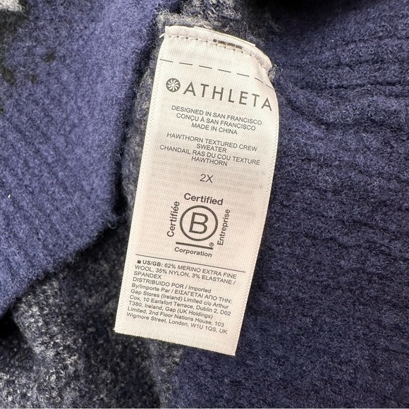 Athleta Hawthorn Textured Animal Print Sweater Plus Size 2X NEW - Picture 5 of 6
